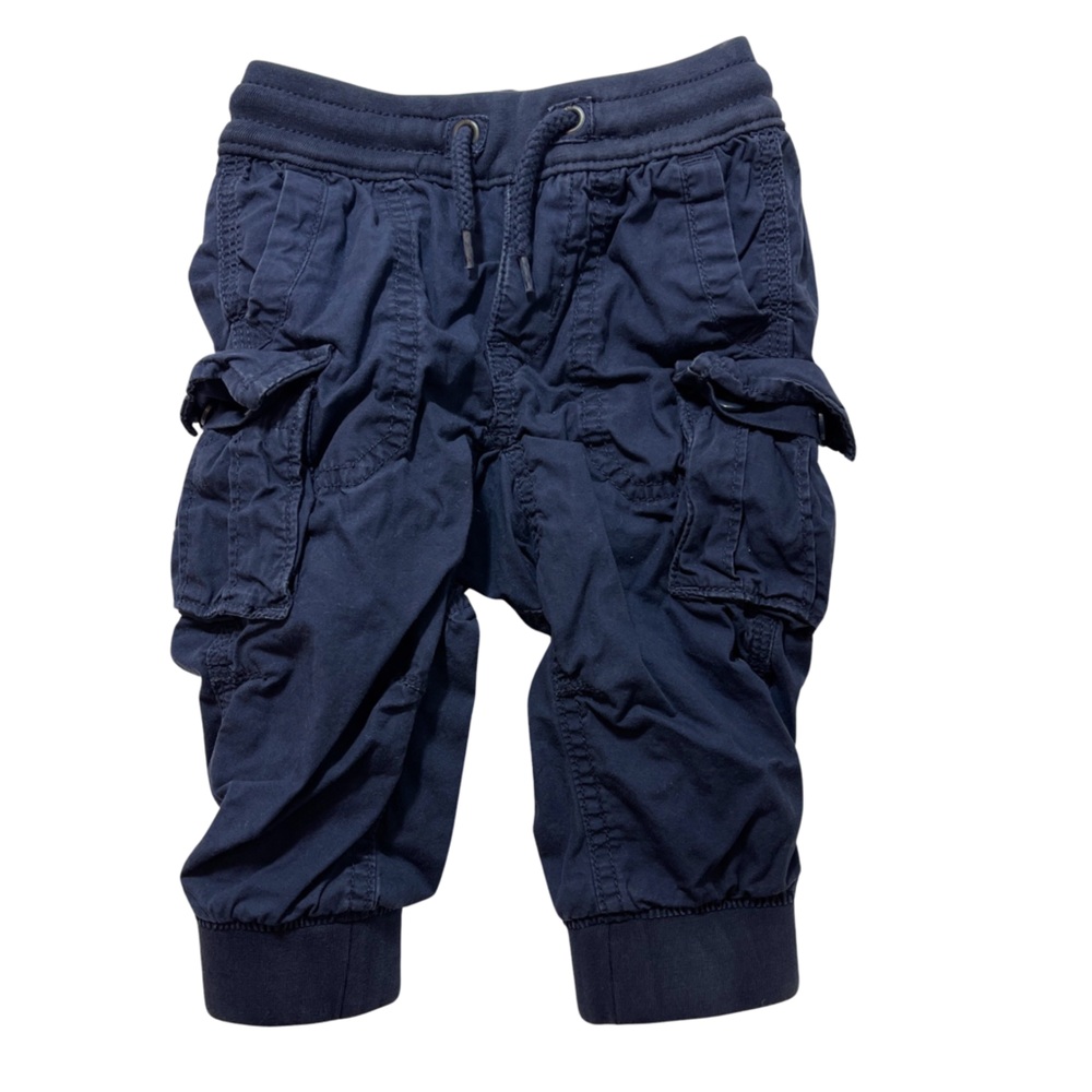Gap Toddler Boys Navy Blue Cargo Pants Size 12-18 M